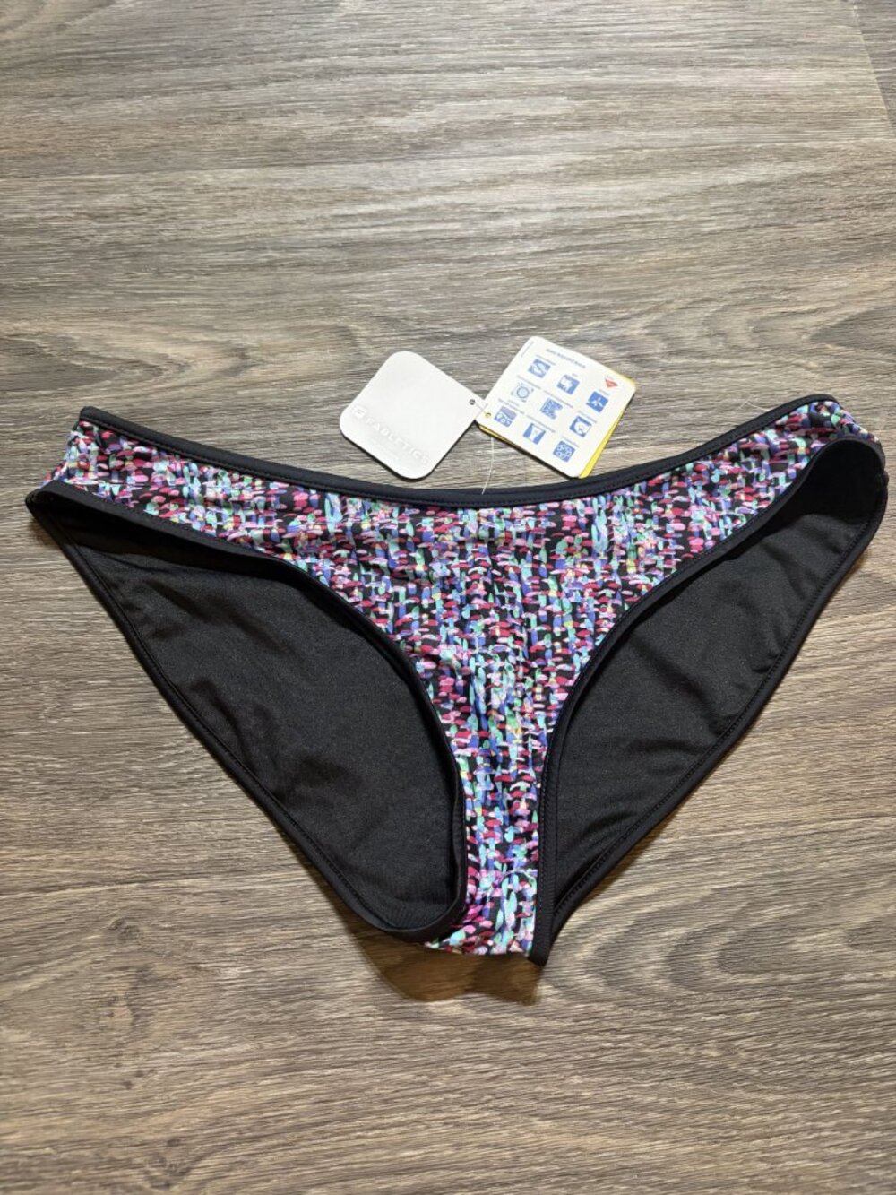Fabletics Bajan Hipster Bikini Bottom Medium Swim Multicolor Print Swimwear NEW